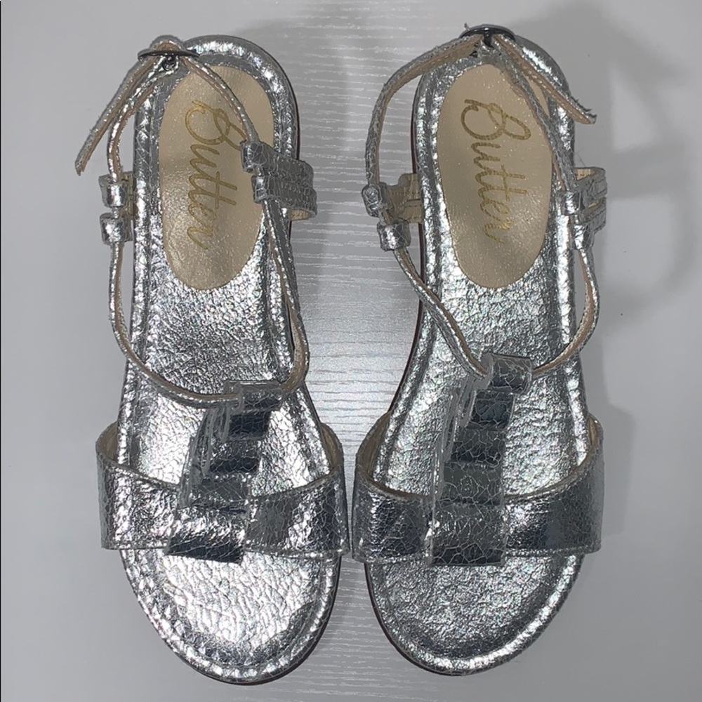 BUTTER Made In Italy Silver Sandal